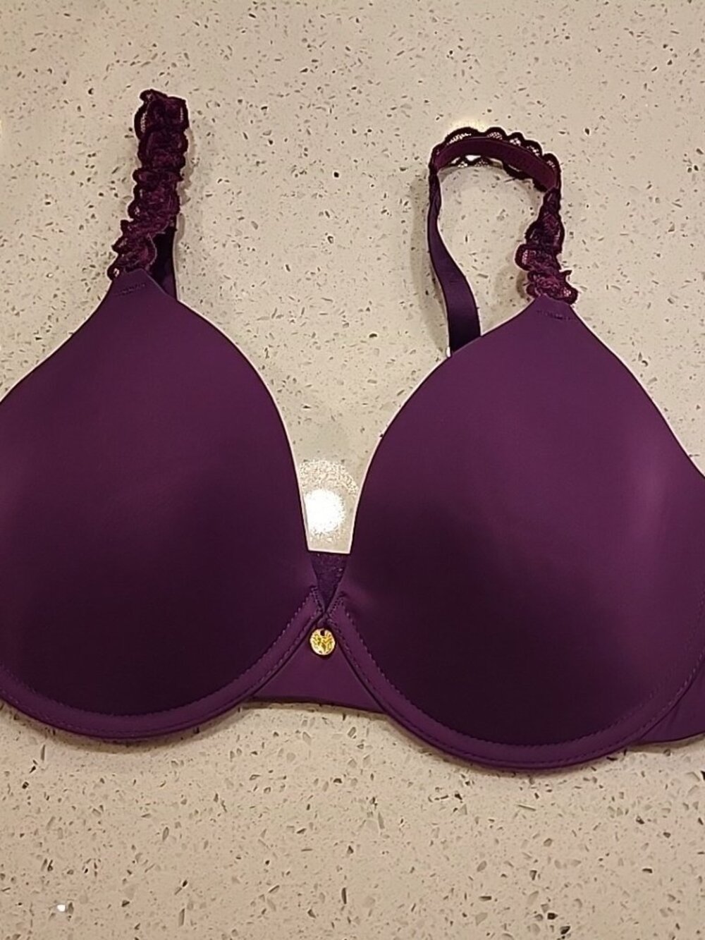 Natori Bra 32D Purple Underwire Lined 20060